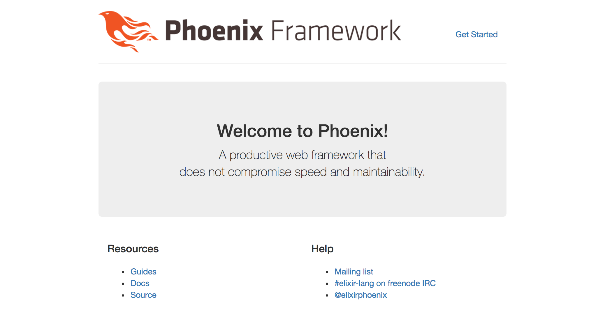 Phoenix homepage